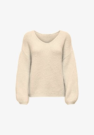JDY, JDYDINEA L/S REVERSIBLE PULLOV. KNT NOOS - Pullover - birch