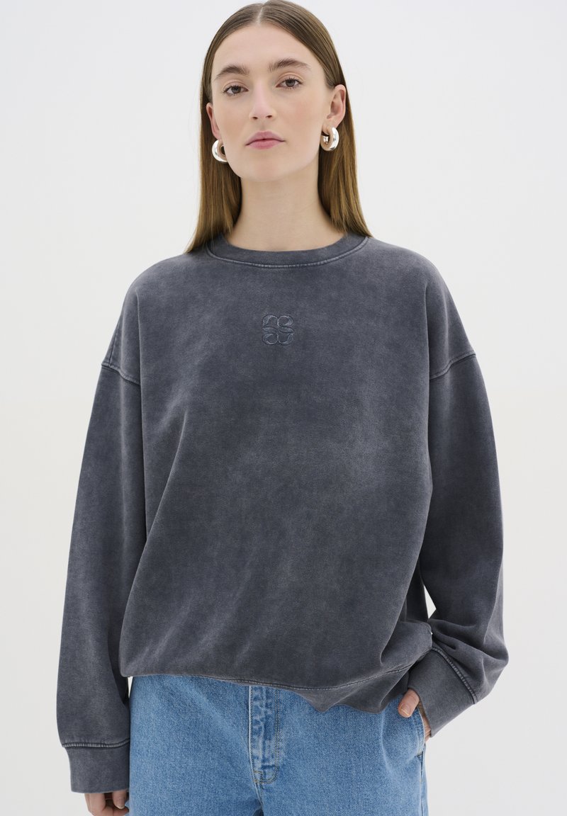 My Essential Wardrobe DIEGO LOGO EMB  - Collegepaita - dark grey random wash