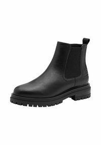 s.Oliver CHELSEA - Platform ankle boots - black nappa