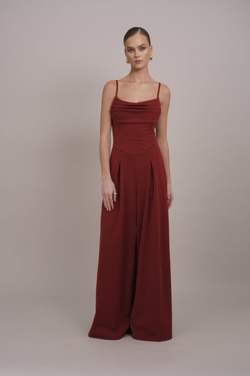 WAL G. SASHA CORSET STYLE - Kombinezon - burnt orange