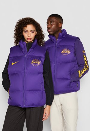 Nike Performance NBA CITY EDITION LOS ANGELES LAKERS PUFFER VEST - Waistcoat - field purple