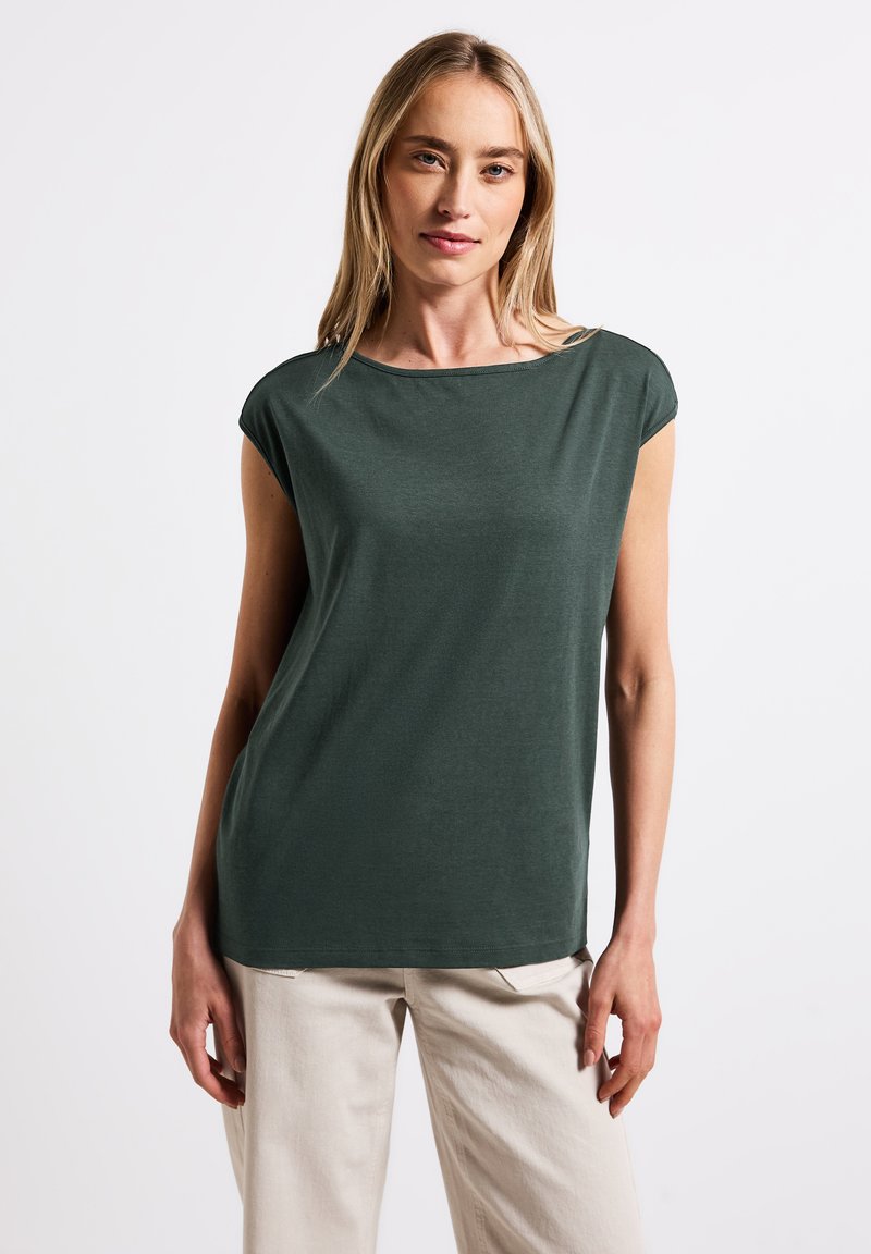 Street One MIT U-BOOT-AUSSCHNITT - T-shirt basic - grün