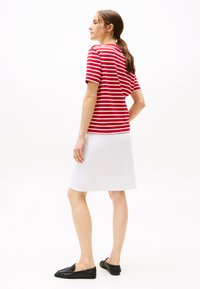 Tommy Hilfiger STRIPE  - Print T-shirt - primary red/calico