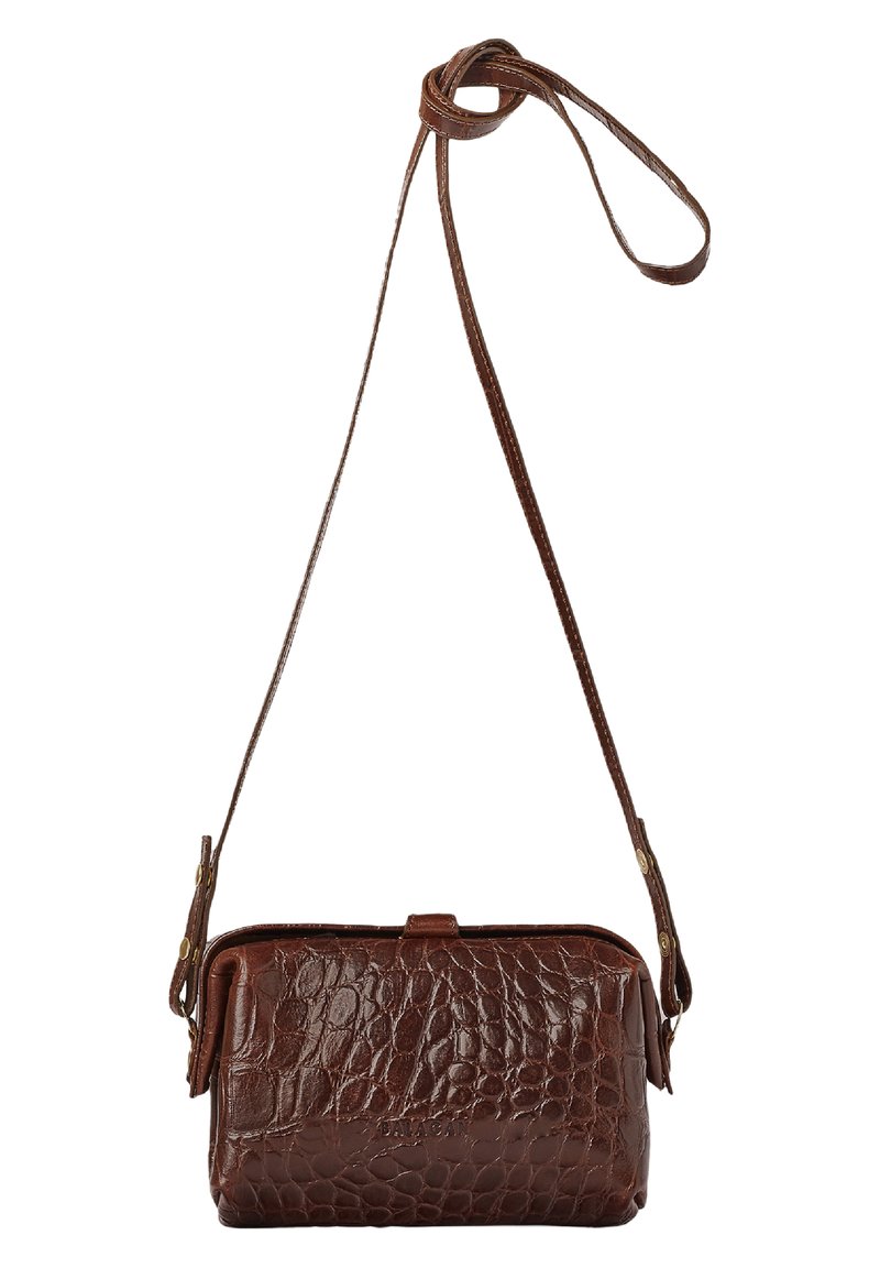 BALAGAN ROFE S - Olkalaukku - brown croco/ruskea - Zalando.fi