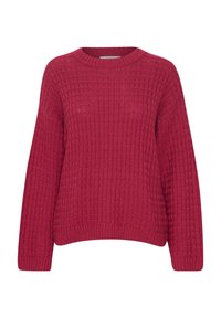 b.young MIT ABGESETZTEN SCHULTERN - Strickpullover - rot