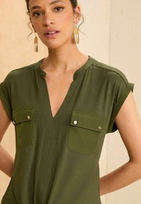 Love & Roses Apdrukāts T-krekls - khaki green