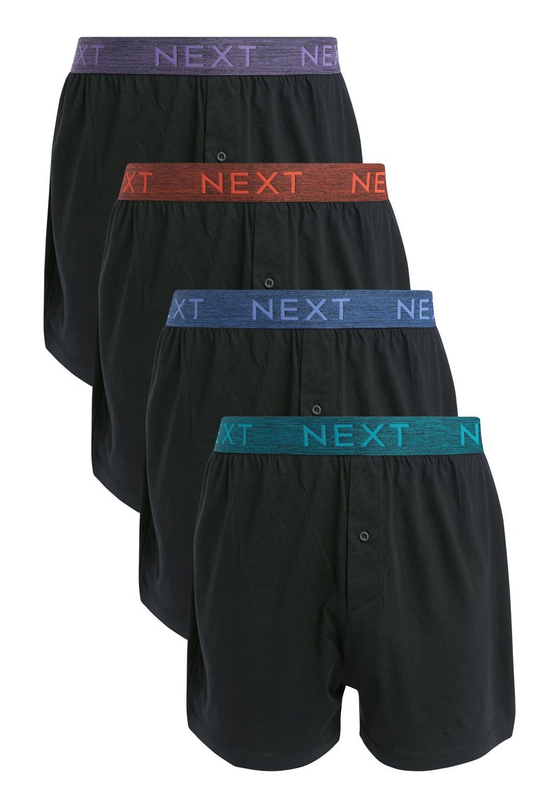 Next 4-PACK - Široke boksarice - black marl waistband