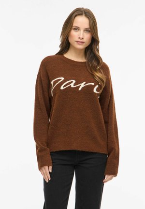 PULLOVER VILUNA RUNDHALS - Neule - chocolate brown