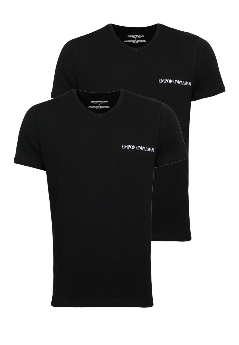 Emporio Armani 2 PACK  - T-shirt con stampa - schwarz