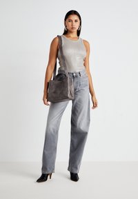 Weekday COATED TANK - Μπλούζα - metallic beige