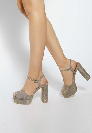 DUNE MAYCI OPEN TOE  - Sandalen met plateauzool - bronze