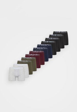 12 PACK - Boxer brief - black/bordeaux/olive/navy grey melange
