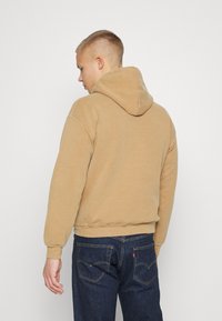 Vintage Supply UNISEX HOODIE WITH VINTAGE SUPPLY RETRO VARSITY LOGO GRAPHIC - Camisola - tan