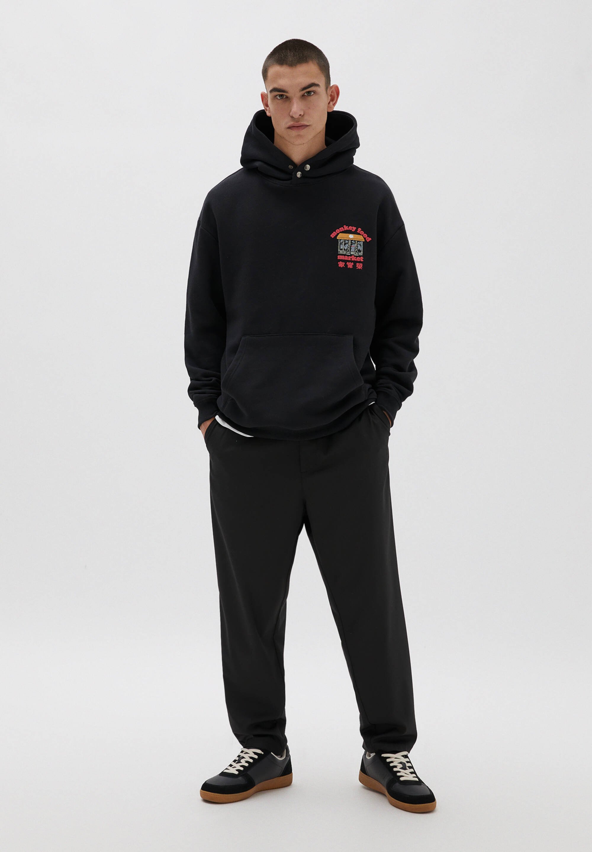 PULL\u0026BEAR Stoffhose - black/schwarz - Zalando.de