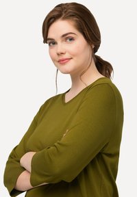 Ulla Popken GROSSE GRÖSSEN - Top s dlouhým rukávem - olive
