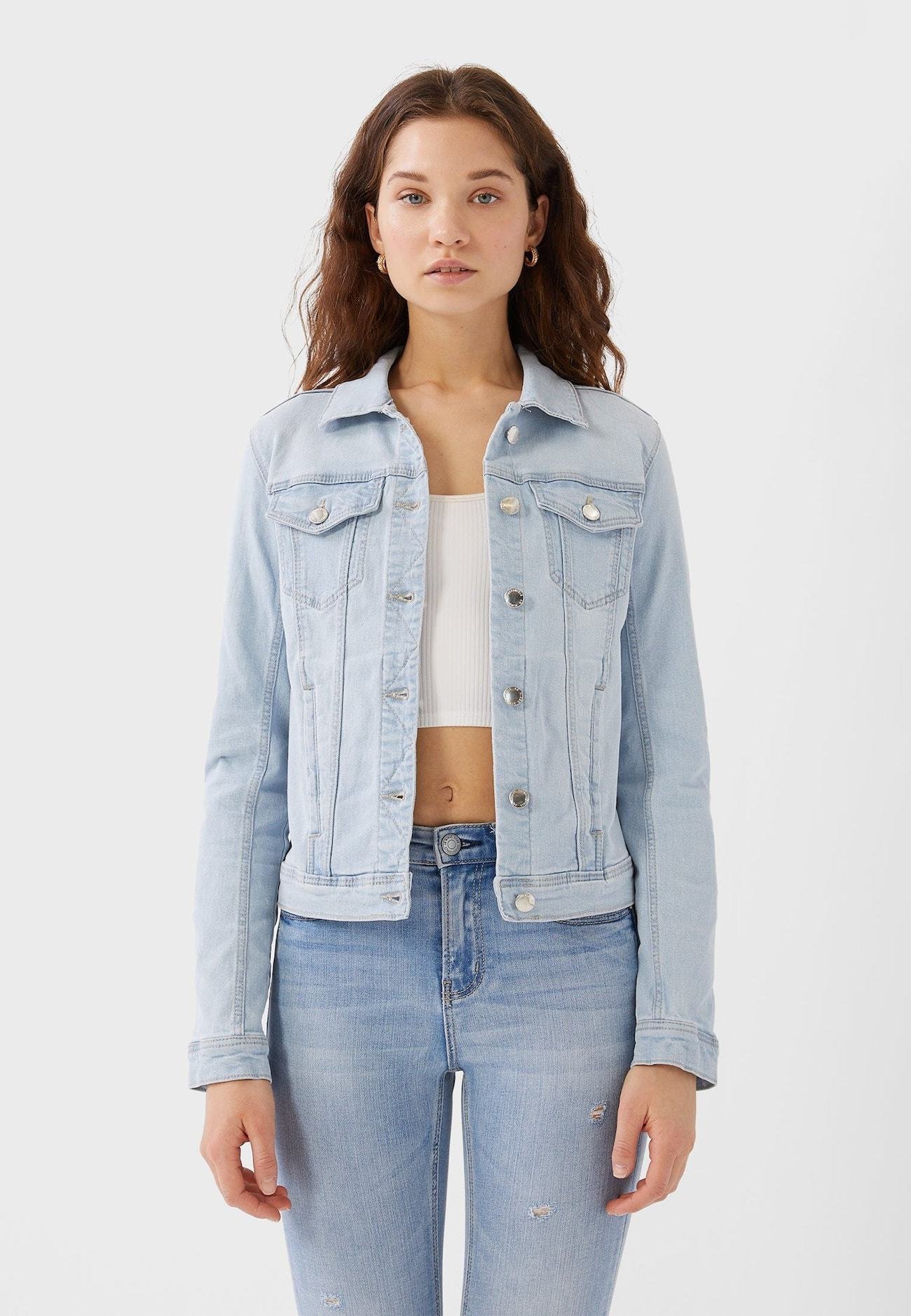 stradivarius veste en jean
