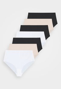 HIGH WAIST MICROFIBER BRIEF 7 PACK - Briefs - white/black/nude