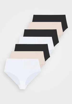Anna Field by Zalando HIGH WAIST MICROFIBER BRIEF SEAMLESS 7 PACK - Trumpikės - white/black/nude