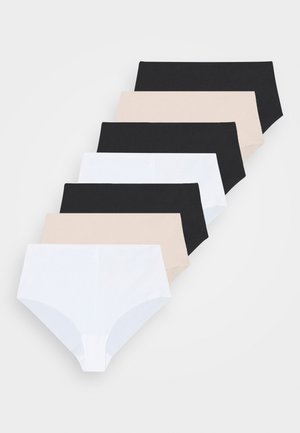 HIGH WAIST MICROFIBER BRIEF 7 PACK - Kratke gaće - white/black/nude