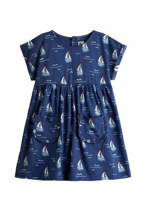 JoJo Maman Bébé REGULAR FIT - DRESS . - Žerzejové šaty - blue