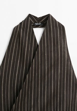 Massimo Dutti, HALTER TOP WITH STRIPED DETAIL - Blouse - black