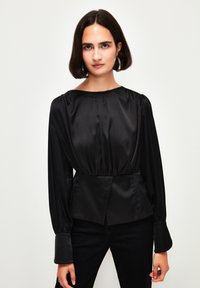 adL - SHIRRED  - Blouse - black Thumbnail Image 1