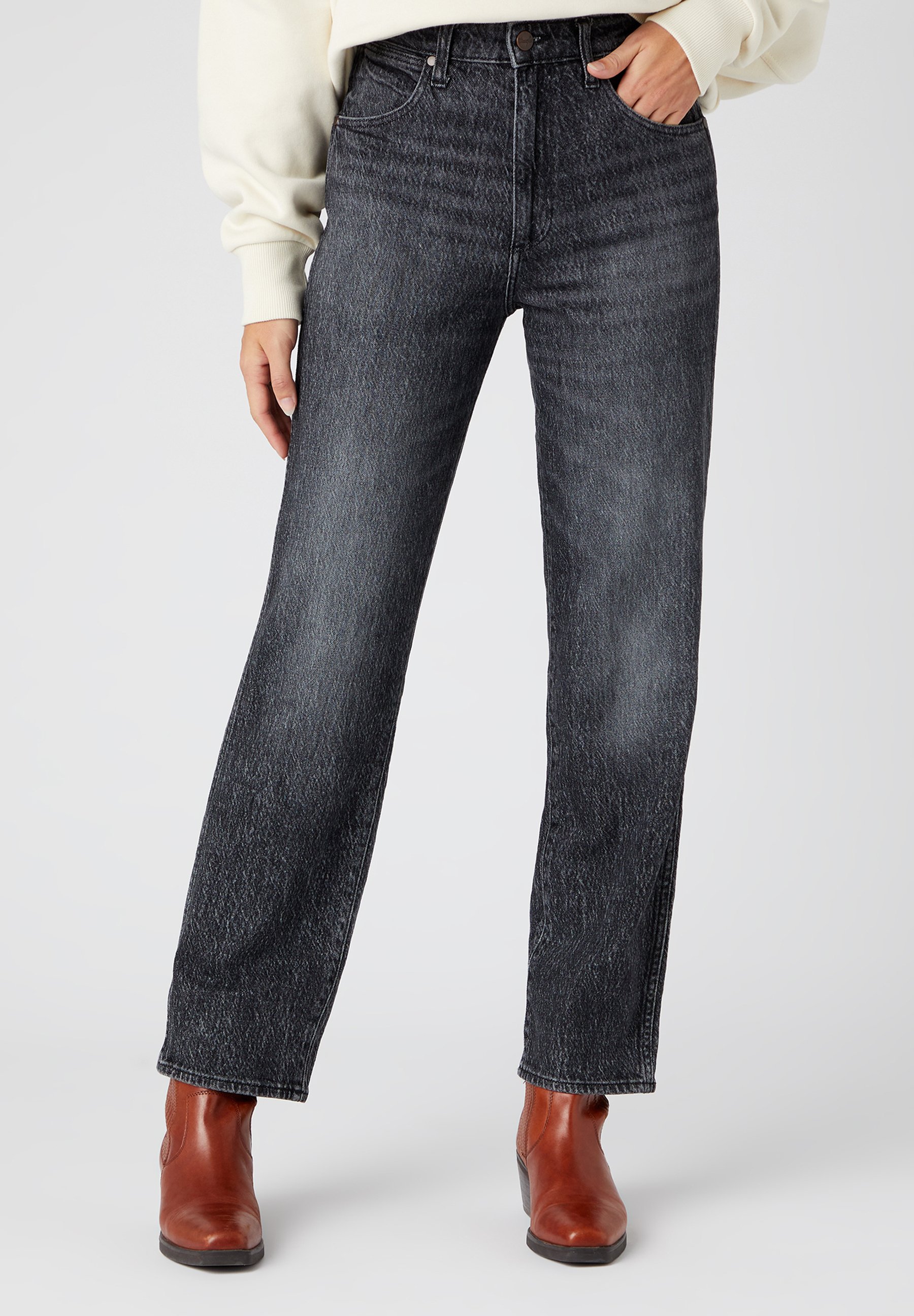 Wrangler WILD WEST - Jeans a sigaretta - granite/nero denim - Zalando.it