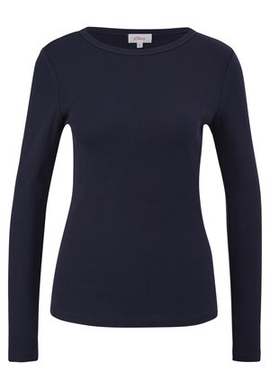MIT RIPPSTRUKTUR - Long sleeved top - navy