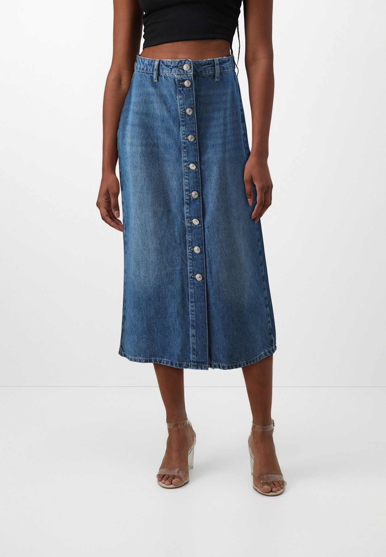 ONLCECE MIDI BUTTON SKIRT