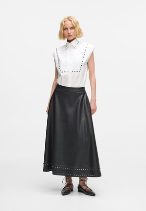 STUD DETAIL SKIRT - Fustă în formă de A - black