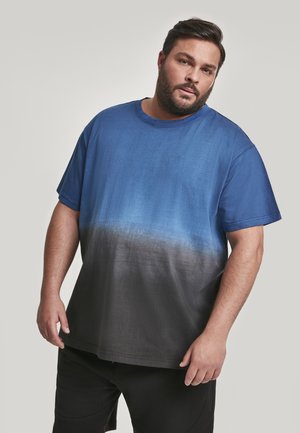 DIP DYED TEE - T-Shirt print - midnightnavy/black