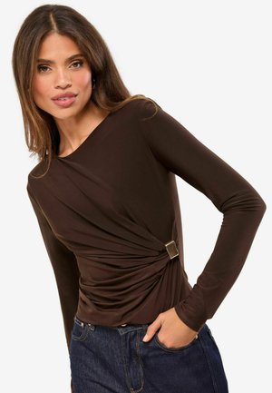 SLINKY HARDWARE - Pikkade varrukatega topp - chocolate brown