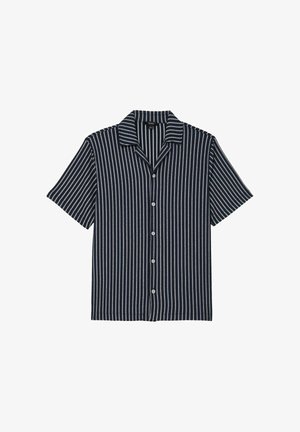 Reiss, REGULAR FIT - GRIFF TEXTURED STRIPE CUBAN-COLLAR SHIRT . - Chemise - navy white