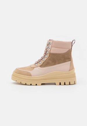 Platform ankle boots - rose