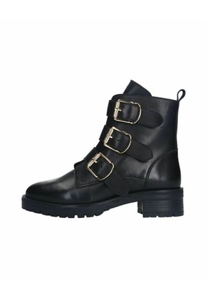 MIT SCHNALLE - Cowboy/biker ankle boot - schwarz