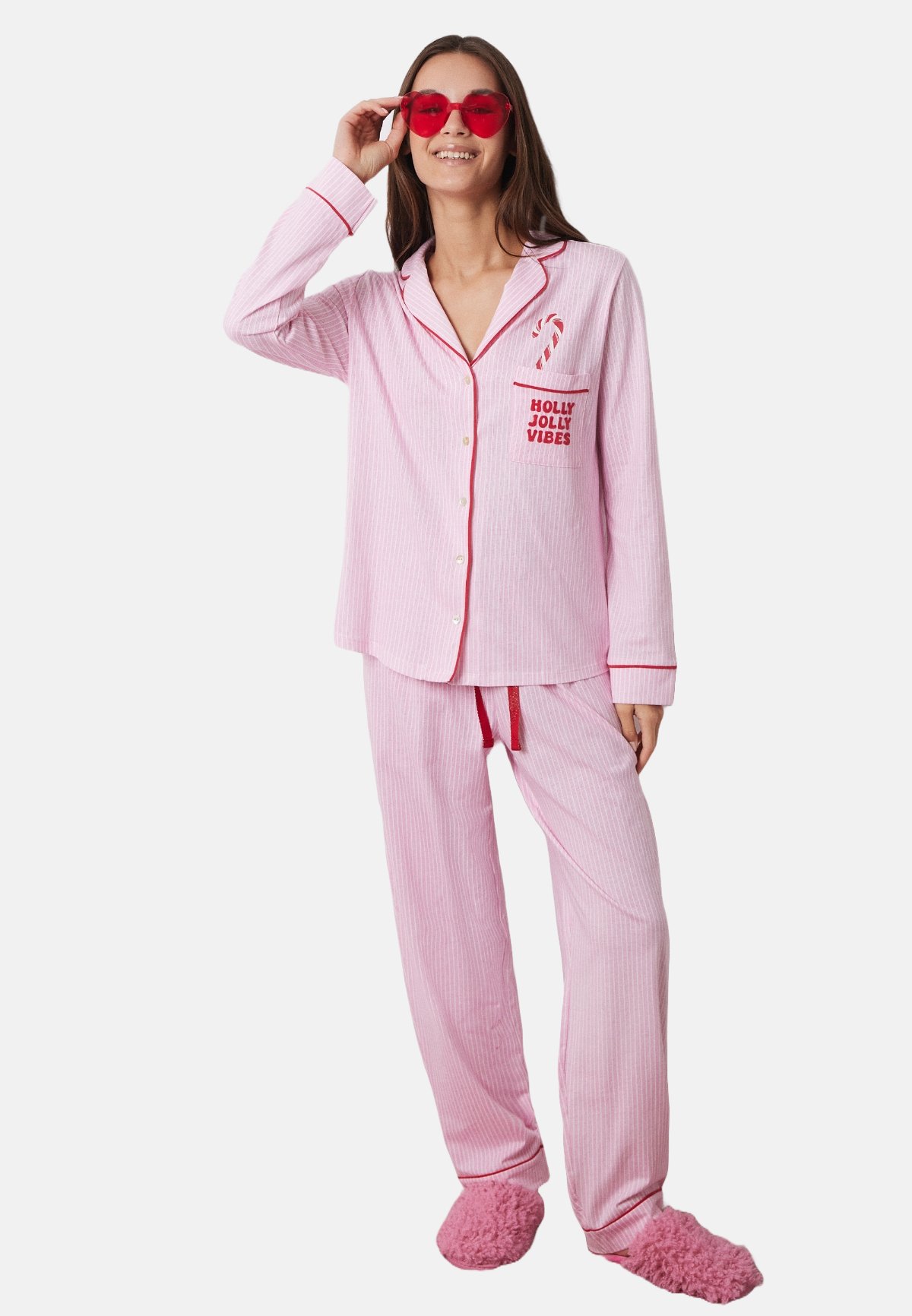 Women'secret Pigiama Donna In Cotone – Camicia A Maniche Corte E Pantaloni Capri, Stampa Rombi, Confortevole