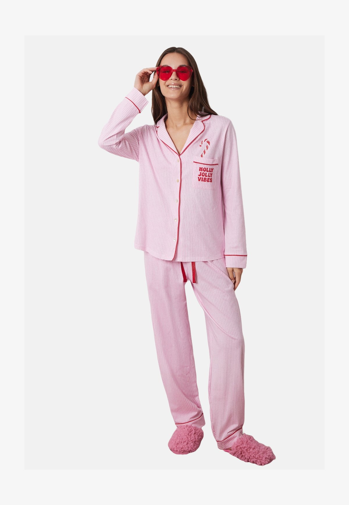 Women'secret Pigiama Donna In Cotone – Camicia A Maniche Corte E Pantaloni Capri, Stampa Rombi, Confortevole