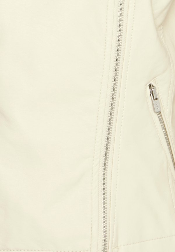 ONLGEMMA BIKER - Faux leather jacket - silver lining2