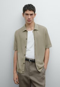 Massimo Dutti - SHORT SLEEVE - Cardigan - khaki Thumbnail Image 1