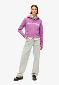 Superdry & Co COOPER TONAL - Jersey con capucha - dewberry