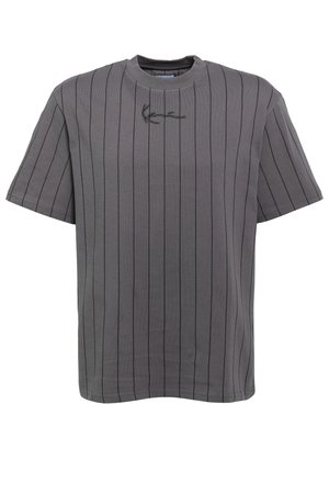 SMALL SIGNATURE WASHED PINSTRIPE TEE UNISEX - Print T-shirt - grey