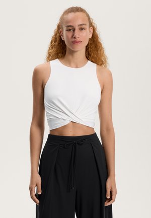 OYSHO CROSSOVER HEM - Top - white