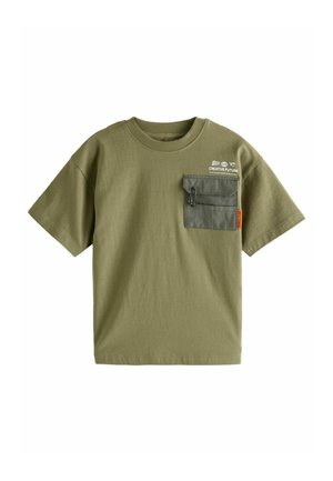 SHORT SLEEVE UTILITY  - T-shirt con stampa - khaki green