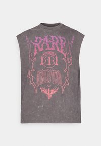 LAMELO WORLD CUT OFF TEE - Nyomott mintás póló - dusky gray