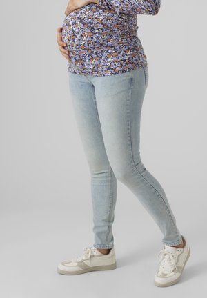 MAMALICIOUS UMSTANDS MLINA - Jean slim - light blue denim