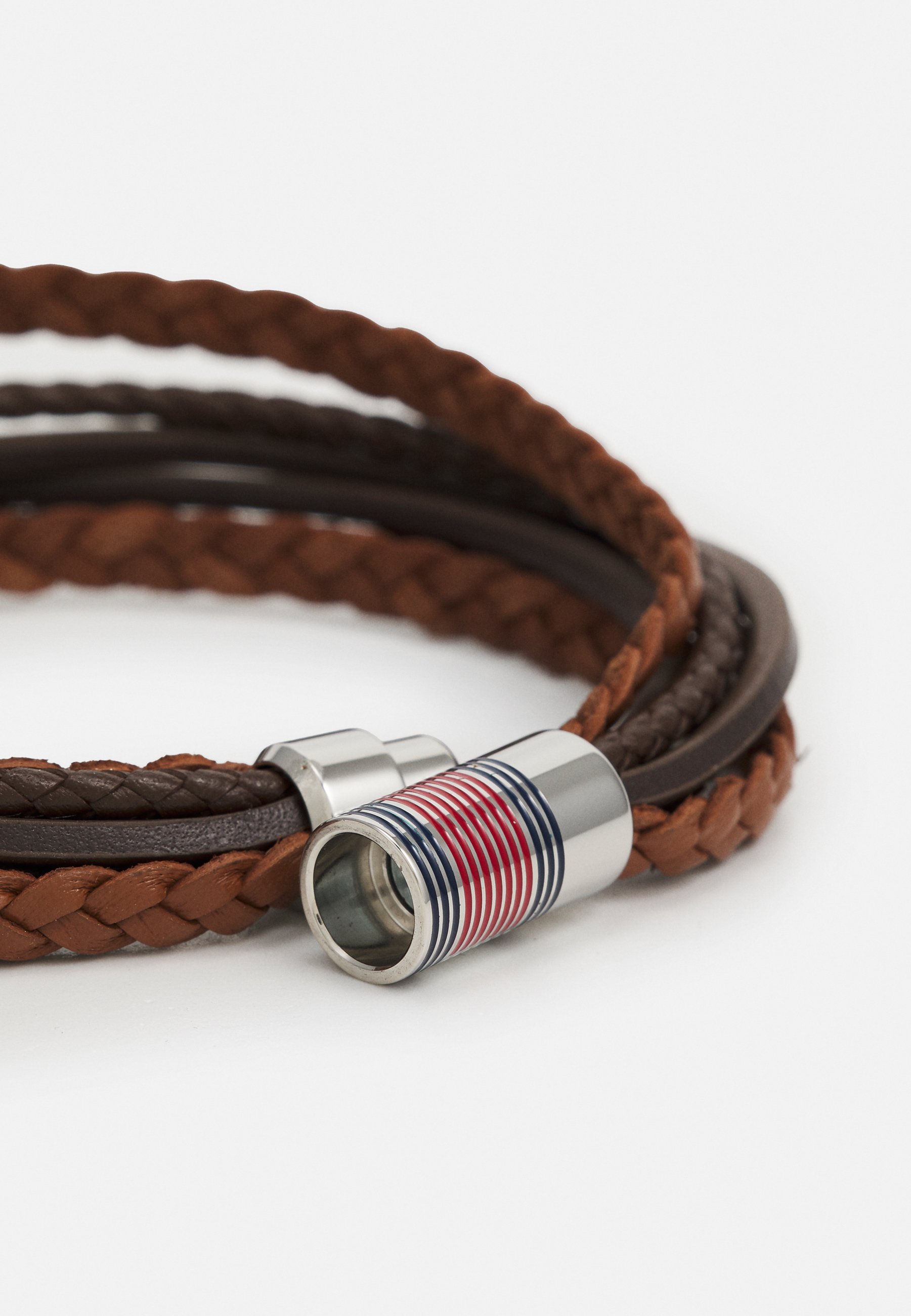 Man BROWN T Timeless Bracelet In Leather XEMB1990100RLXMS410 - Foto 13