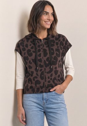 Street One, WESTE MIT KAPUZE UND PRINT - Sweat zippé - molten earth