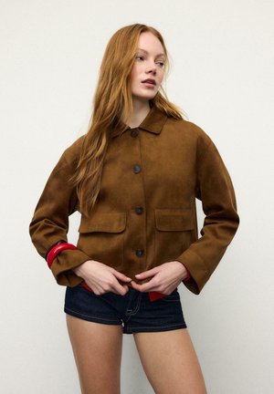 WITH POCKETS - Kunstlederjacke - camel