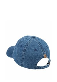 Denim-cap i mørkeblå med buet skygge, seks-panel design og justerbar rem. Har åndbare øjer og et lille logo-patch.