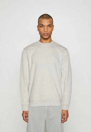 Light Grey Melange Coral Hooded Short Sleeve Sweatshirt 17359 main image 1